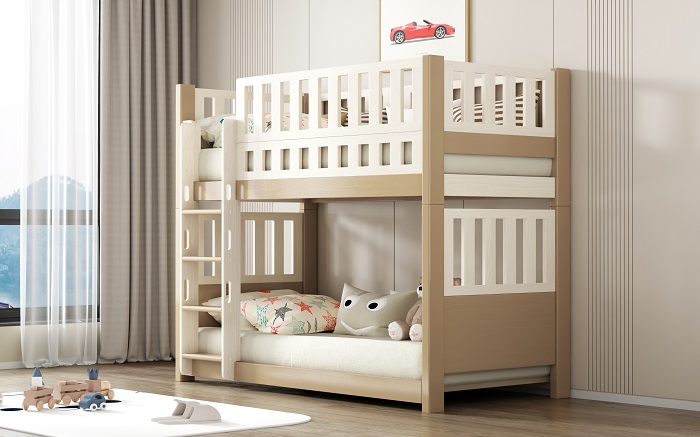 Modular Kids Bunk Bed with Enhanced Safety Guardrails - SM22AT